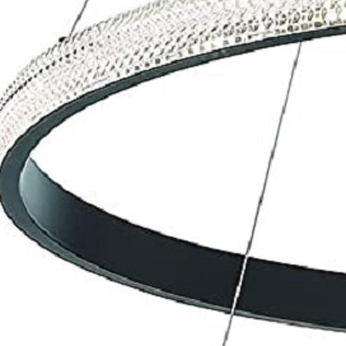 Candle Style Four Light Metal LED Dimmable Chandelier - Black