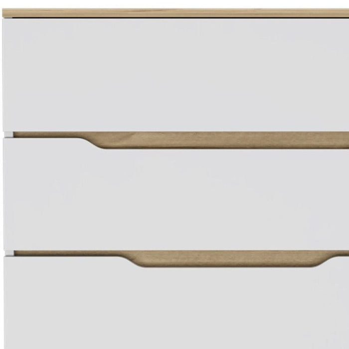 Four Drawer Dresser - White And Natural