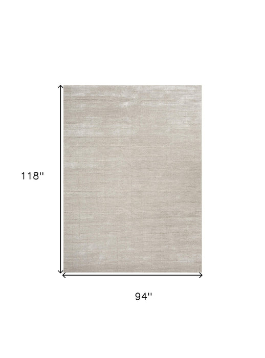 8' x 10' Abstract Power Loom Area Rug - Beige And Ivory