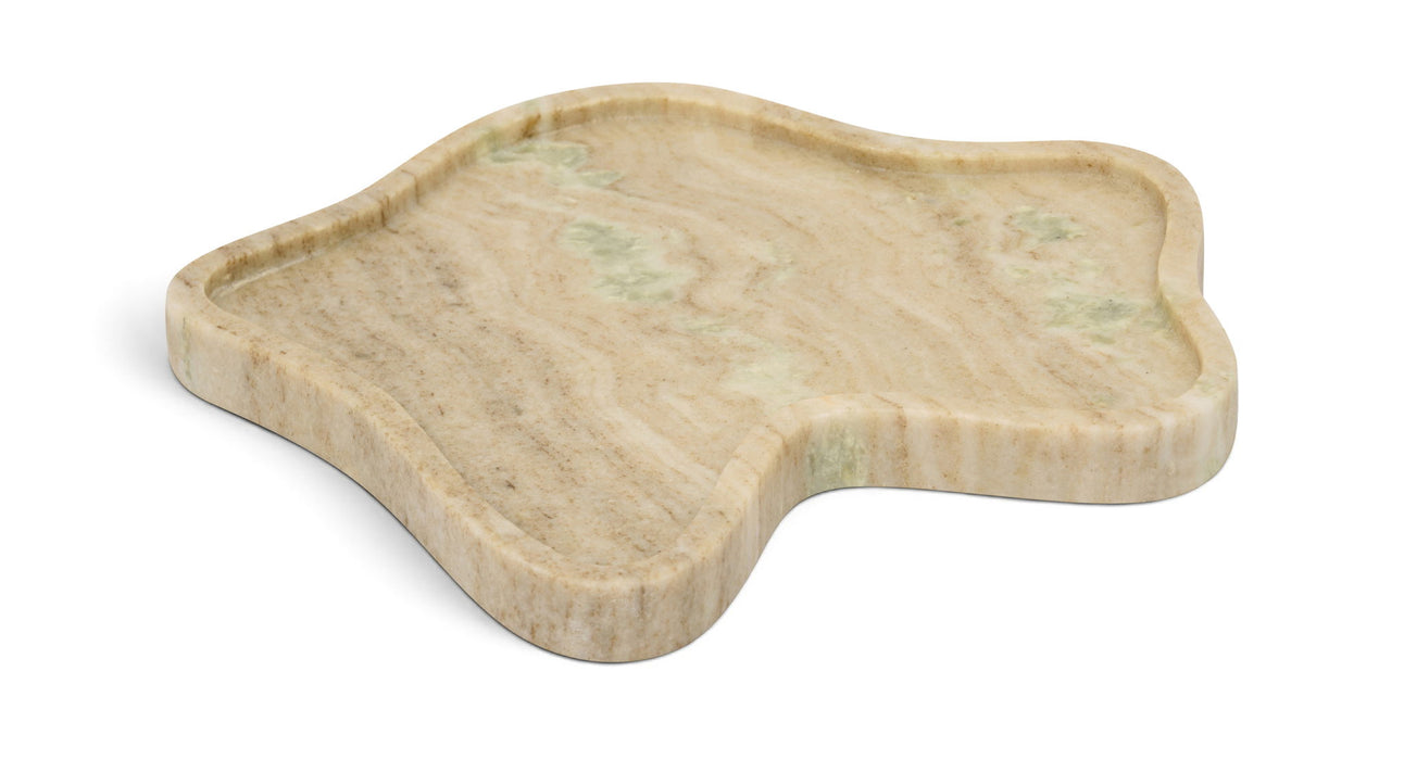 Elegant Alvar marble tray by Meridian Furniture featuring a sleek, polished marble surface with raised edges for serving and display.
