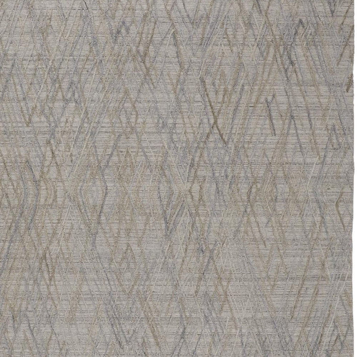 12' x 15' Abstract Hand Woven Area Rug - Gray And Blue