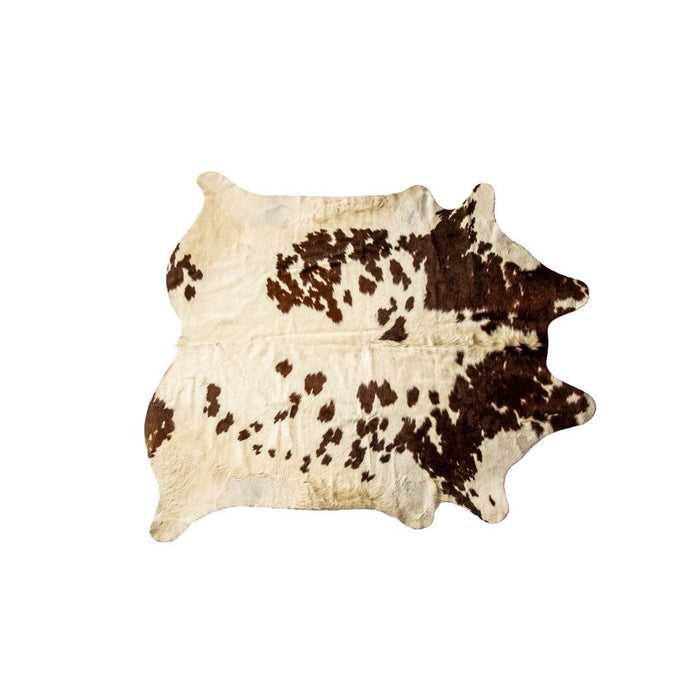 5' x 7' Cowhide Hand Knotted Area Rug - White And Brown