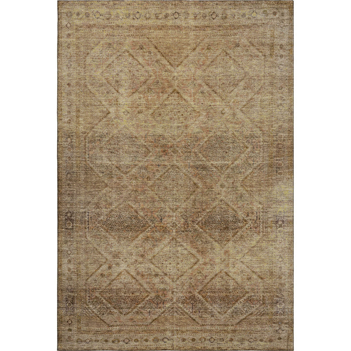 10' X 14' Geometric Washable Area Rug With UV Protection (716755) - Khaki / Beige