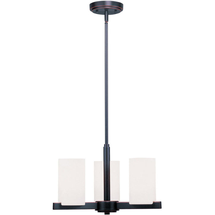 3 Light Dimmable Chandelier With Shades - Bronze