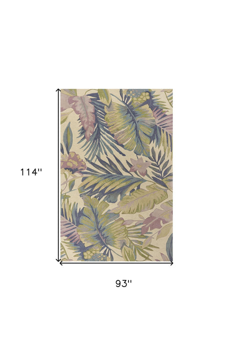 93" x 114" Wool Rug - Pastel