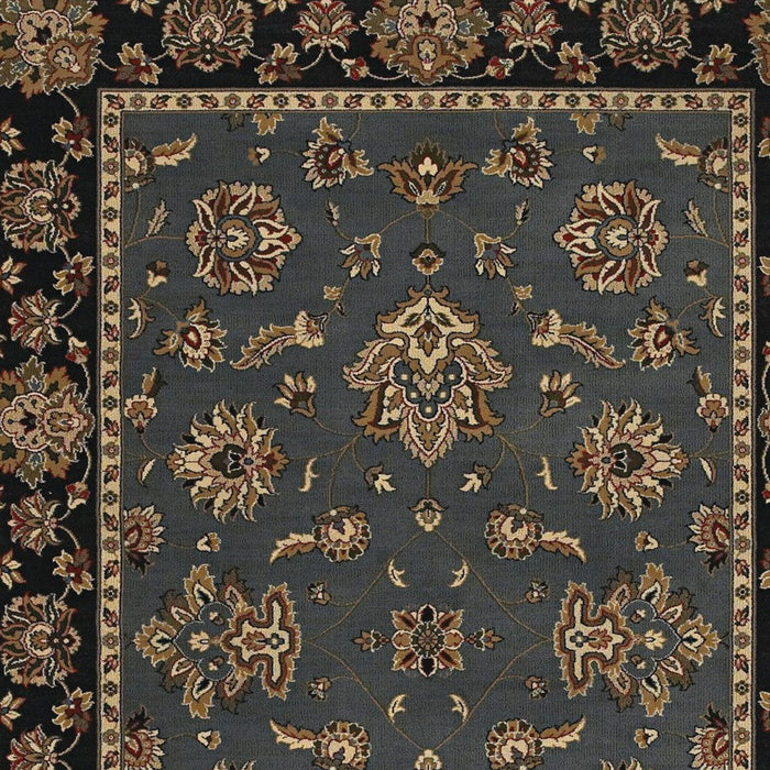 8' X 11' Floral Area Rug (574410) - Blue / Black