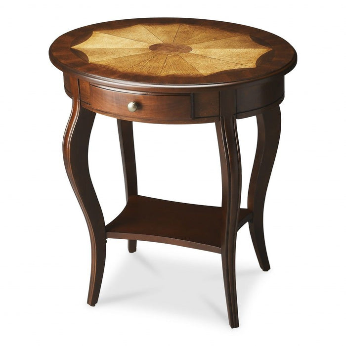 Traditional Oval Accent Table - Cherry