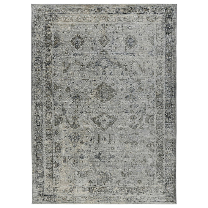 10' X 14' Medallion Area Rug - Gray And Charcoal