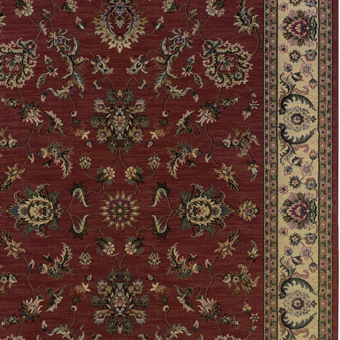 8' X 11' Oriental Area Rug (574383) - Red / Ivory