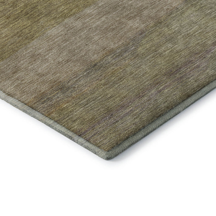 10' X 14' Striped Washable Area Rug With UV Protection (695150) - Wheat / Gold / Linen