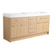 Giga freestanding bathroom vanity with resin sink, soft-closing doors and drawers, modern design with sleek finish.