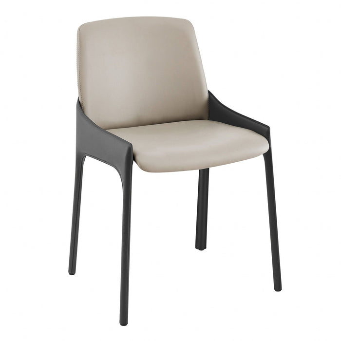 Dining Side Chairs In Leather (Set of 2) - Gray