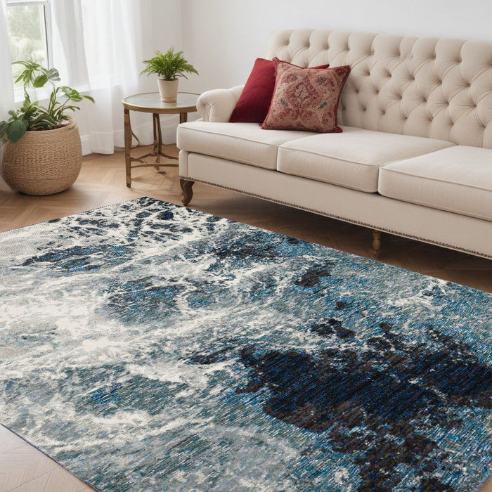 5.3' x 7.6' Abstract Power Loom Area Rug - Gray