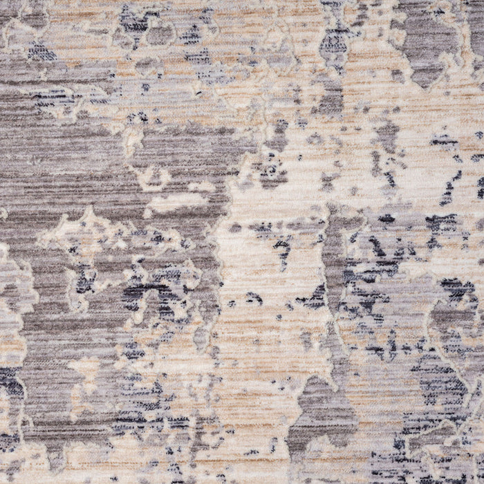 7.8' x 9.8' Abstract Polyester Area Rug - Gray