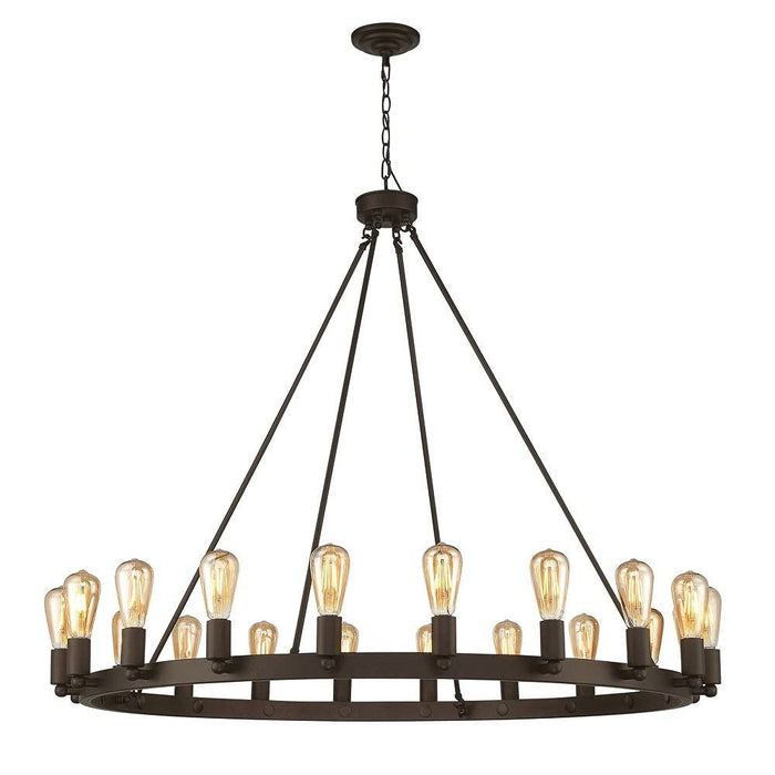 Candle Style Multi Light Metal Dimmable Chandelier - Bronze