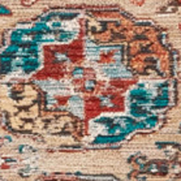 8' X 11' Tribal Washable Area Rug With UV Protection (609962) - Orange / Red