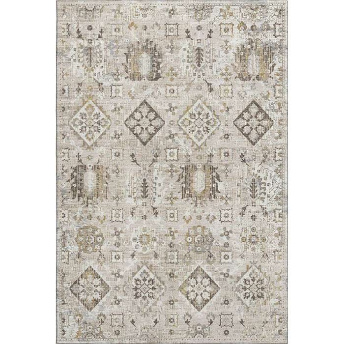 10' X 14' Oriental Washable Area Rug With UV Protection (710544) - Linen / Ivory