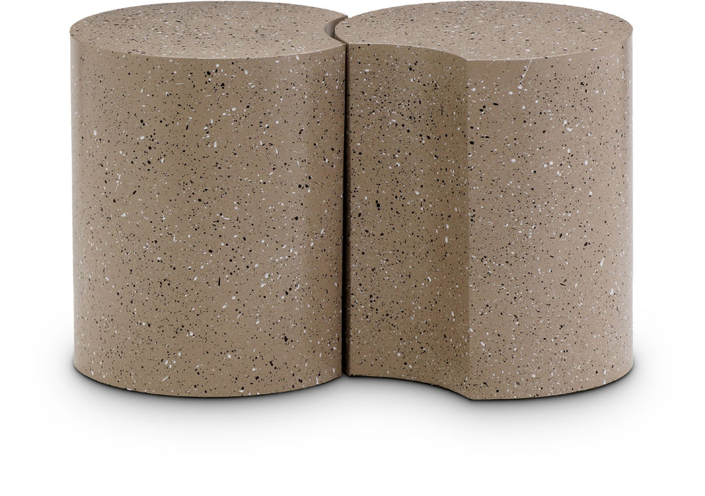 Dimple - 2 Piece Modular End Table - Terazzo Finish