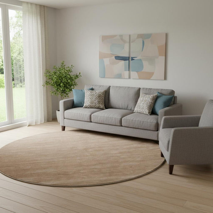 10' Wool Hand Woven Area Rug (721535) - Tan