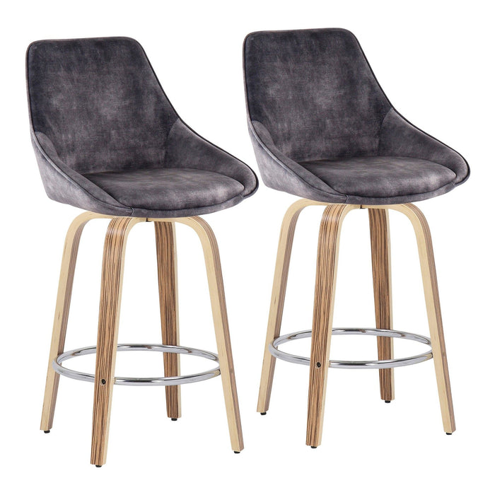 Diana - Fixed-Height Counter Stool (Set of 2)