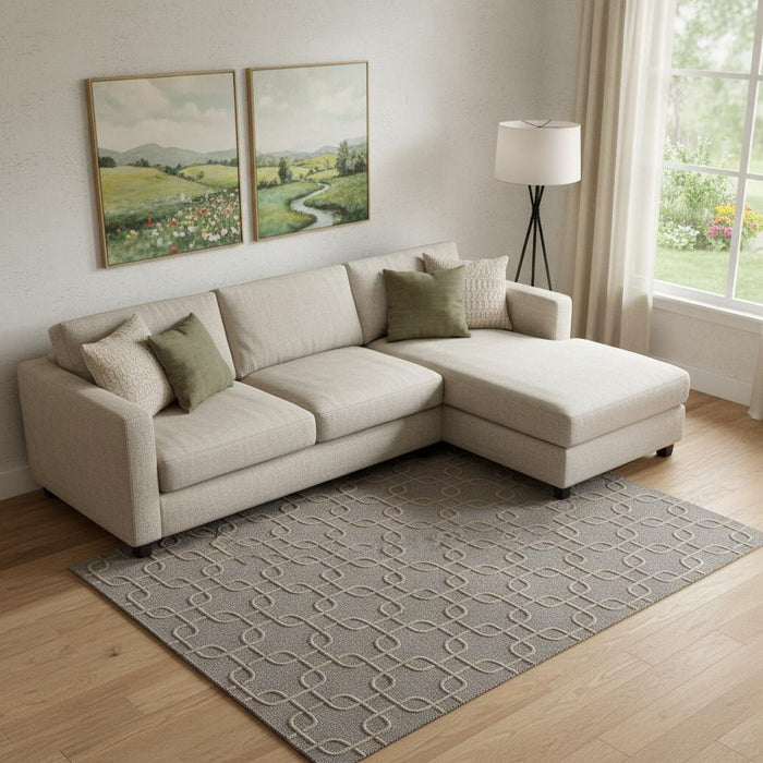8' X 10' Wool Floral Hand Tufted Area Rug (722242) - Blue / Ivory