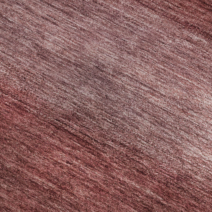 10' X 14' Striped Washable Area Rug With UV Protection (699556) - Rust / Coral