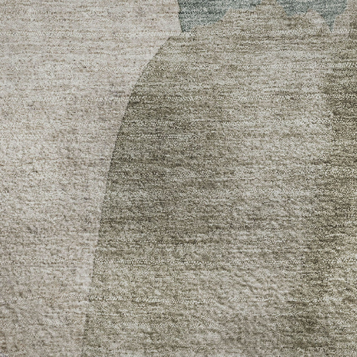 10' X 14' Abstract Washable Area Rug With UV Protection (710172) - Beige / Taupe / Lavender