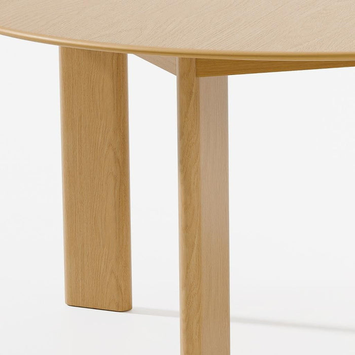 59" Solid Wood Round Top Dining Table - Natural
