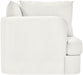 Meridian Furniture velvet upholstered stationary chair with plush fabric and modern design, perfect for living room or office decor.