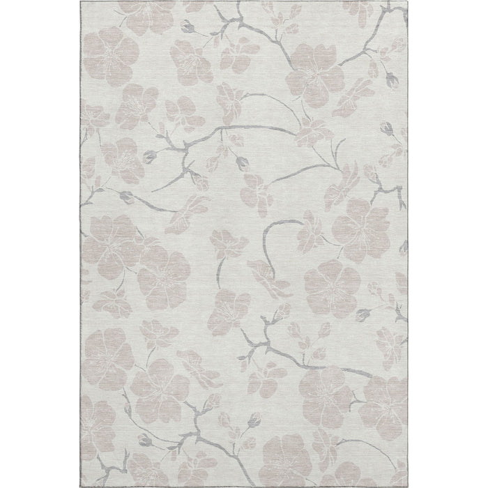 10' X 14' Floral Washable Area Rug With UV Protection (681047) - Ivory / Beige