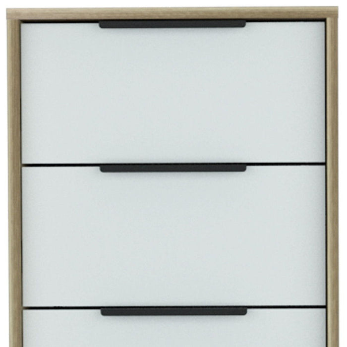 Five Drawer Chest - Brown / White
