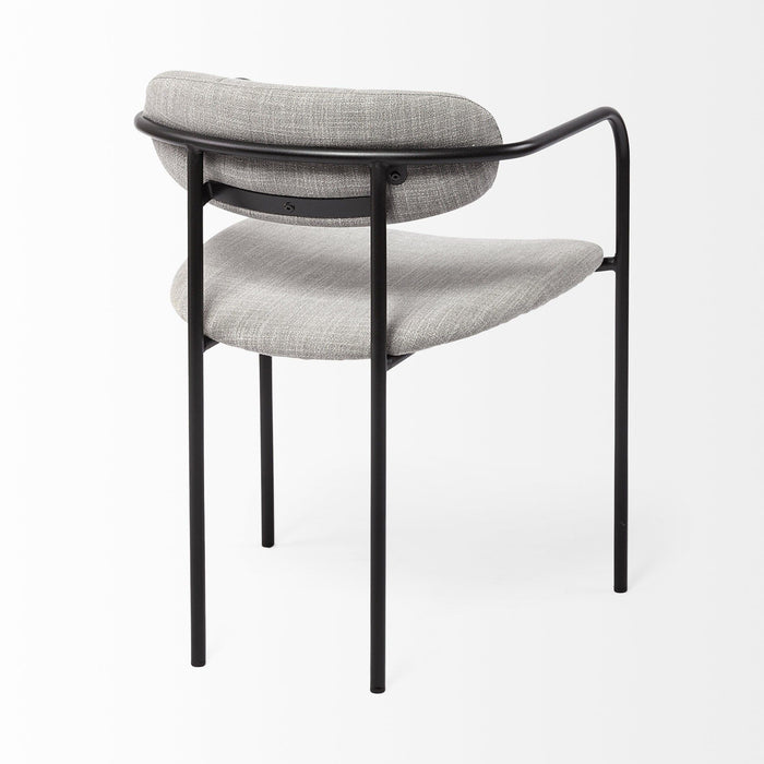 Fabric Dining Arm Chairs (Set of 2) - Gray