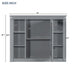Giga wall-mounted bathroom medicine cabinet with mirror, six open shelves, and adjustable interior for organized storage