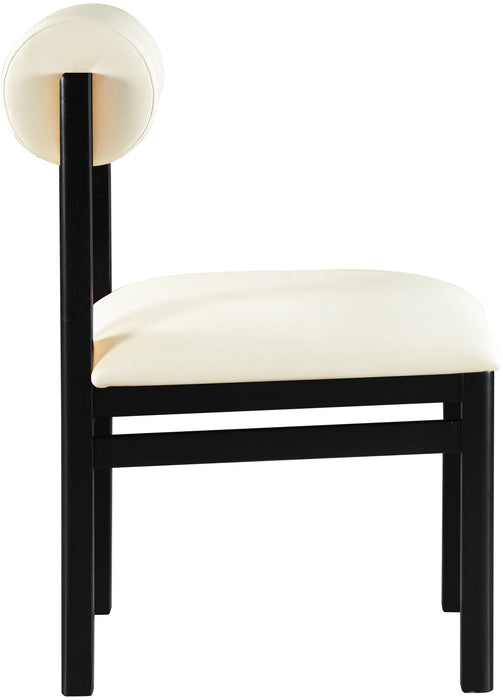 Roundhill - Faux Leather Dining Chair (Set of 2) - Black Frame