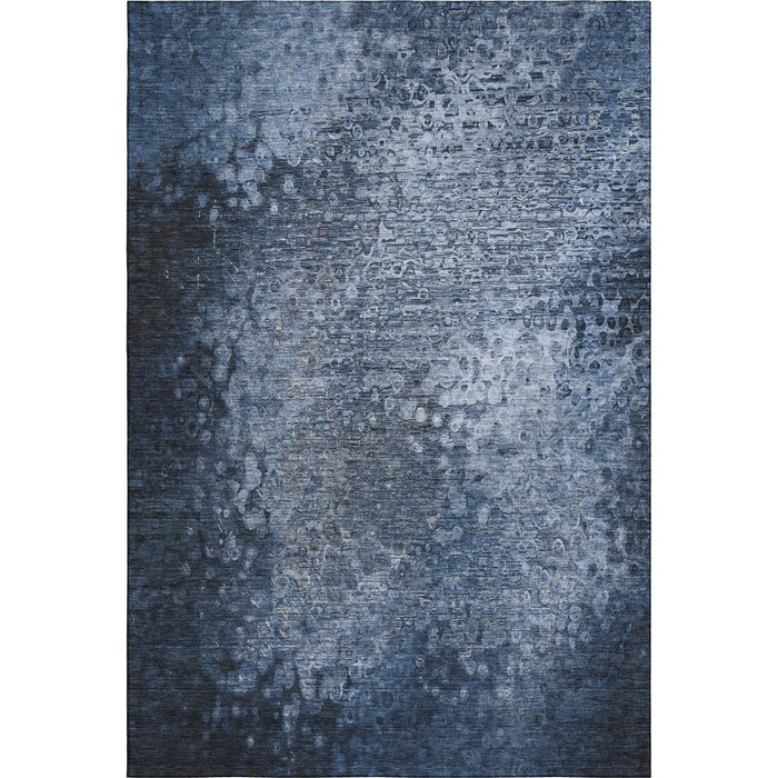 10' X 14' Abstract Washable Area Rug With UV Protection (649534) - Blue / Ivory