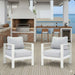 Giga modern all-weather patio armchairs with thick cushions, set of 2, featuring stylish frame and comfortable seating for outdoor use