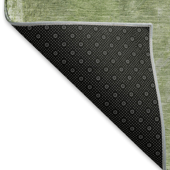 10' X 14' Abstract Washable Area Rug With UV Protection (693234) - Green / Gray
