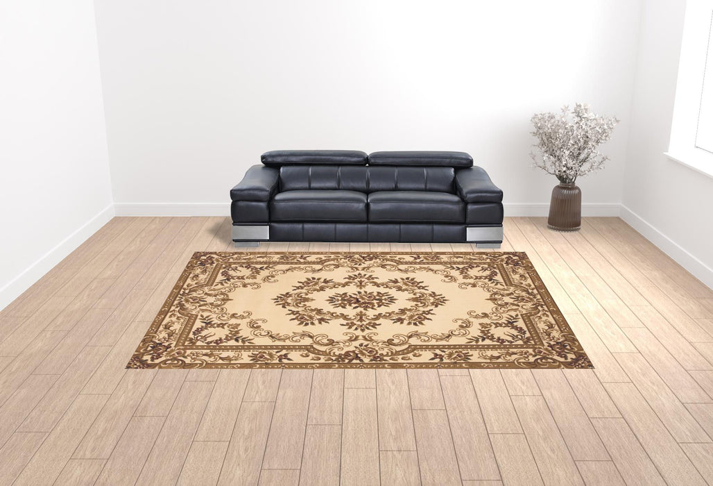 9' x 13' Polypropylene Area Rug - Ivory