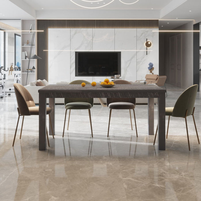 35" Solid Wood Dining Table - Gray