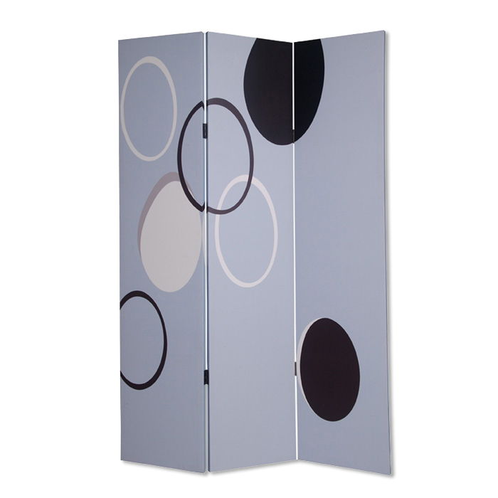 Black Metal 3 Panel Screen - Multi Color