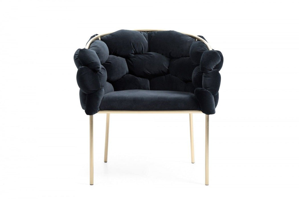 Upholstered Fabric Dining Arm Chair - Black