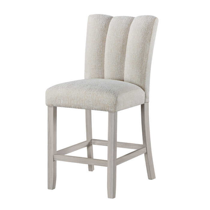 D2507 - 7 Piece Dining Room Set (Bar Table With Hidden Storage In The Base With 6 Bar Stools) - White