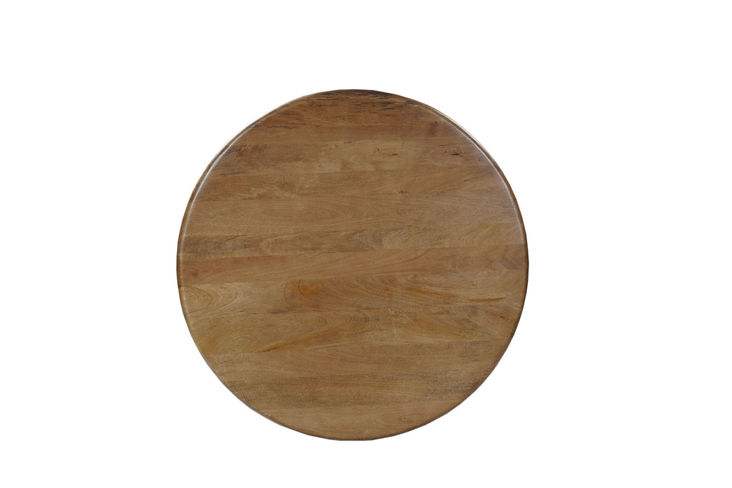 48" Solid Wood Pedestal Base Round Top Dining Table - Natural