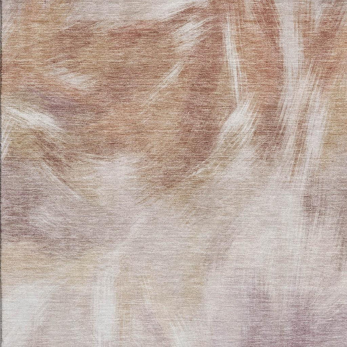 10' X 14' Abstract Washable Area Rug With UV Protection (717675) - Copper / Ivory