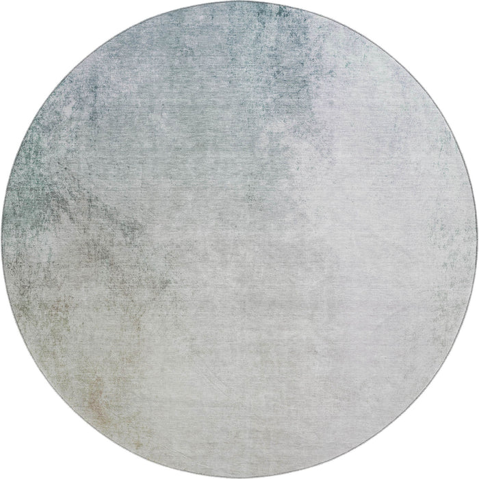 8' Abstract Washable Round Rug With UV Protection (650899) - Beige / Ivory