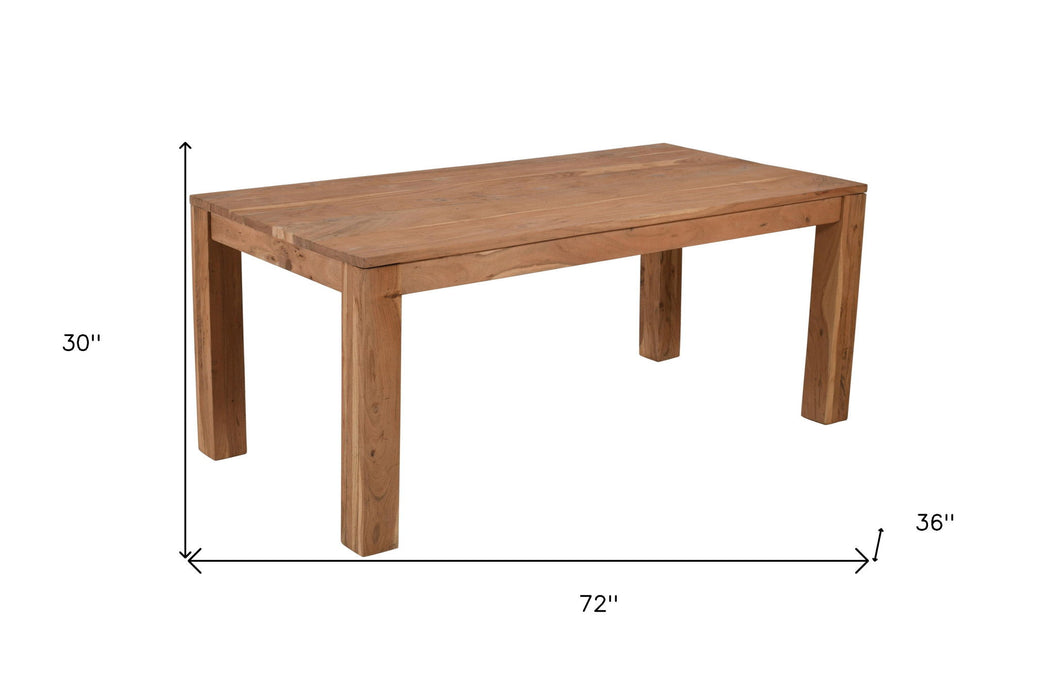 72" Rectangular Solid Wood Dining Table - Natural