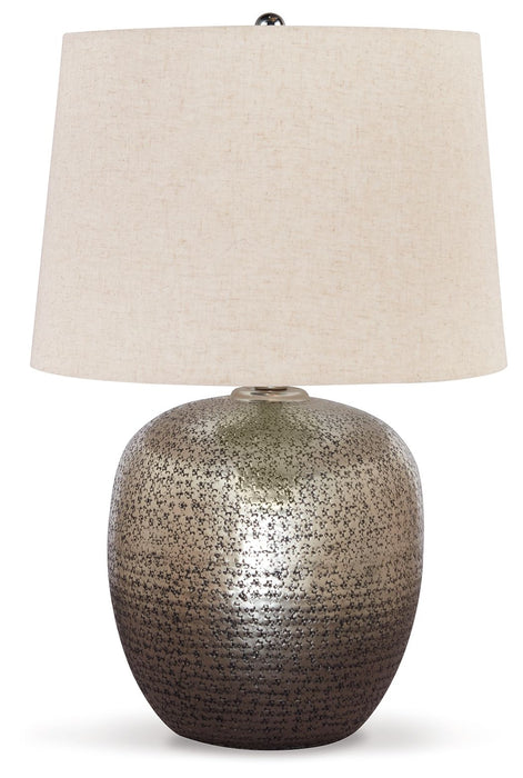 Magalie - Antique Silver Finish - Metal Table Lamp