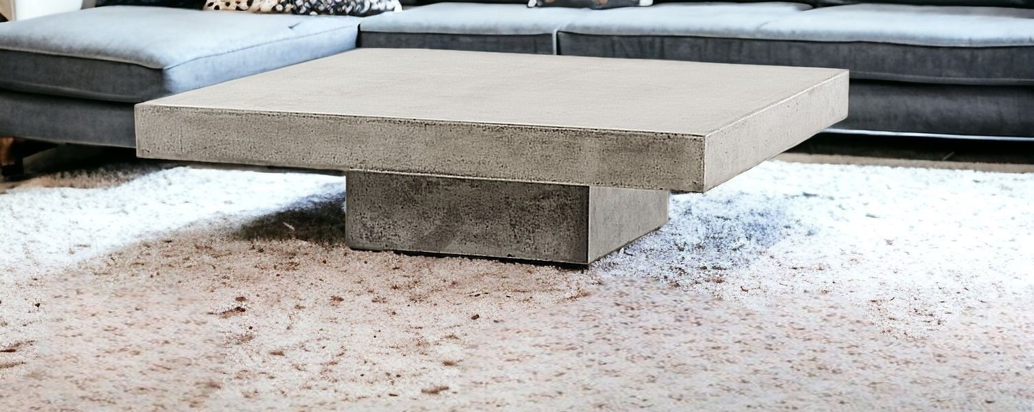 Concrete Modern Square Coffee Table - Gray