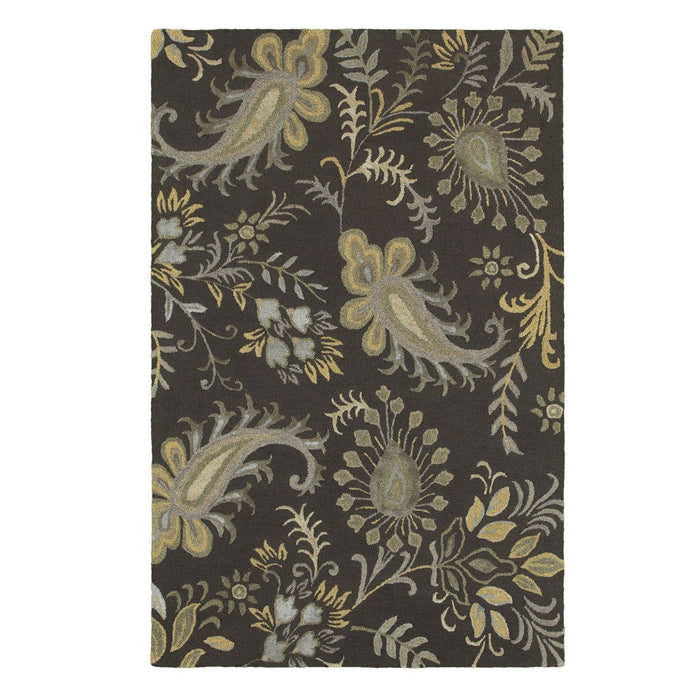 9' X 12' Wool Floral Hand Tufted Area Rug (712795) - Gray / Slate Gray
