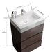 Giga Alice bathroom vanity with large storage, freestanding design, one-piece sink basin, modern style, no drain or faucet shown